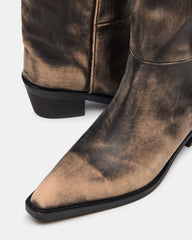 RAPTOR Black Distressed Pointed-Toe Block Heel Western Women's Boot | Steve Madden near me