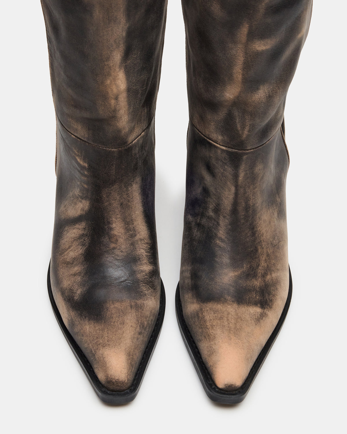 RAPTOR Black Distressed Pointed-Toe Block Heel Western Women's Boot | Steve Madden near me