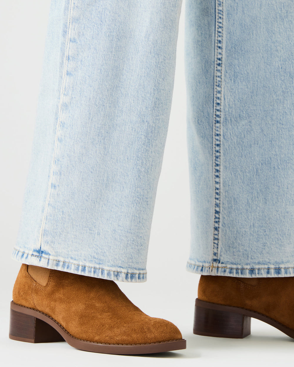 KAPLAN Camel Suede Chelsea Block Heel Women's Ankle Boot | Steve Madden online