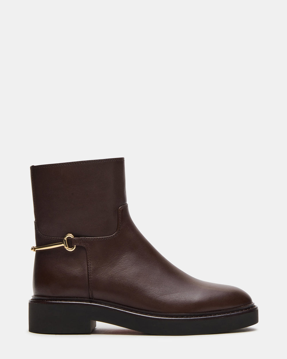 DIABLO Brown Leather Women's Ankle Boot | Steve Madden on Sale