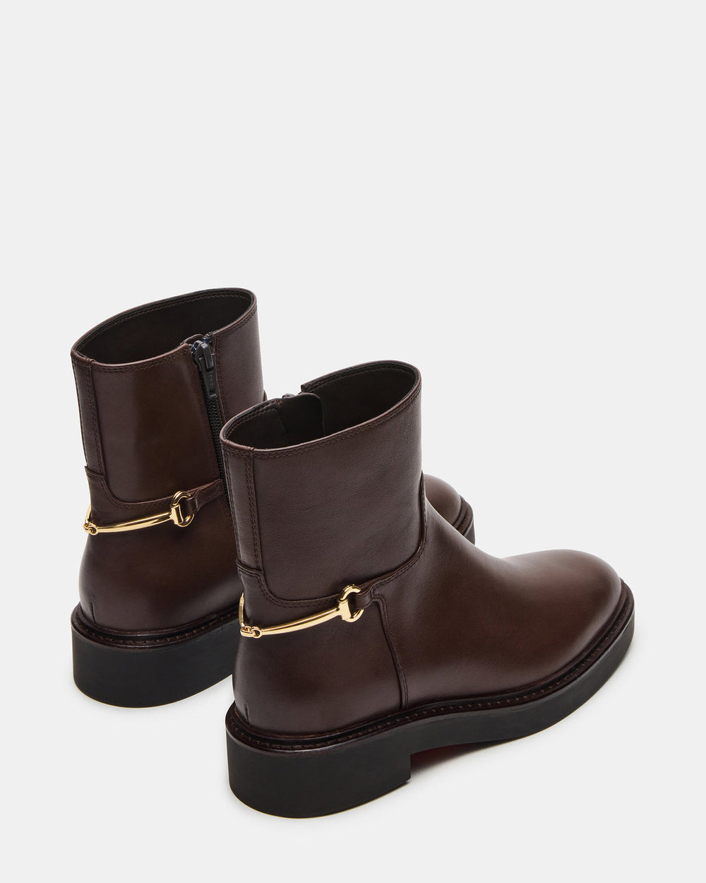 DIABLO Brown Leather Women's Ankle Boot | Steve Madden on Sale