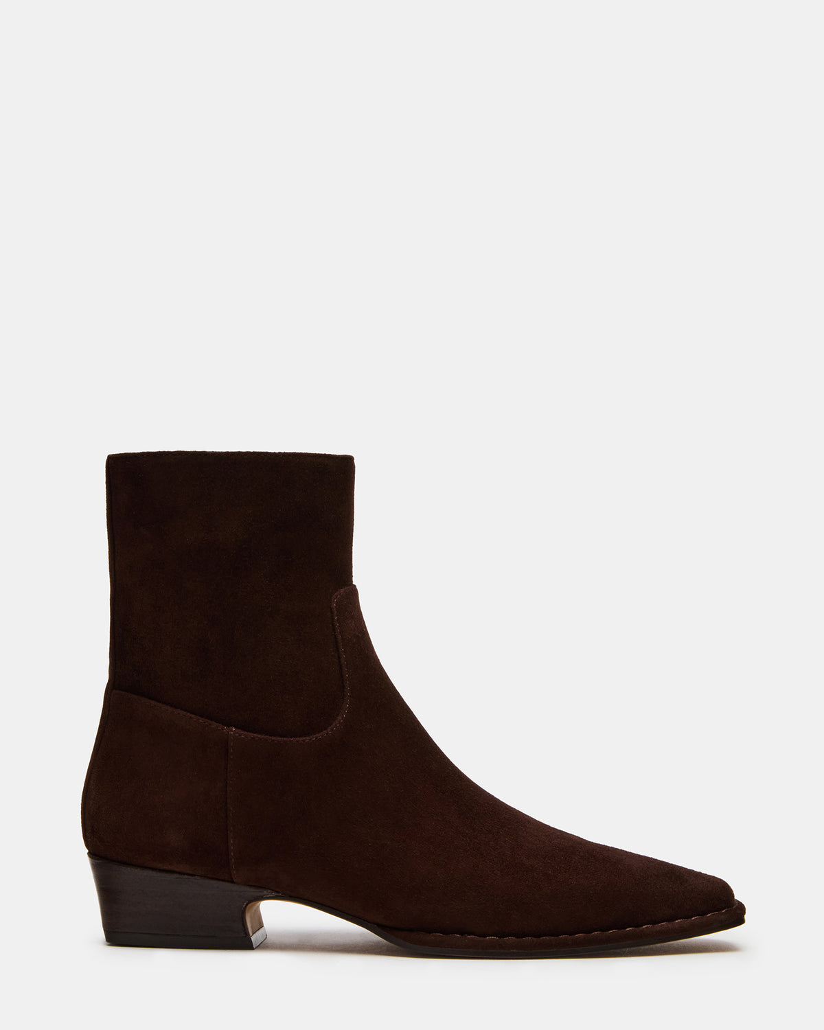 DEFINE Brown Suede Square-Toe Women's Ankle Boot | Steve Madden discount