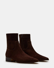 DEFINE Brown Suede Square-Toe Women's Ankle Boot | Steve Madden discount
