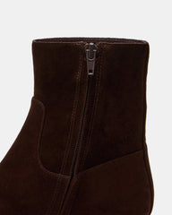 DEFINE Brown Suede Square-Toe Women's Ankle Boot | Steve Madden discount