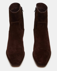DEFINE Brown Suede Square-Toe Women's Ankle Boot | Steve Madden discount