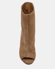 RYLIX Taupe Suede Wedge Peep-Toe Women's Ankle Boot | Steve Madden Sale