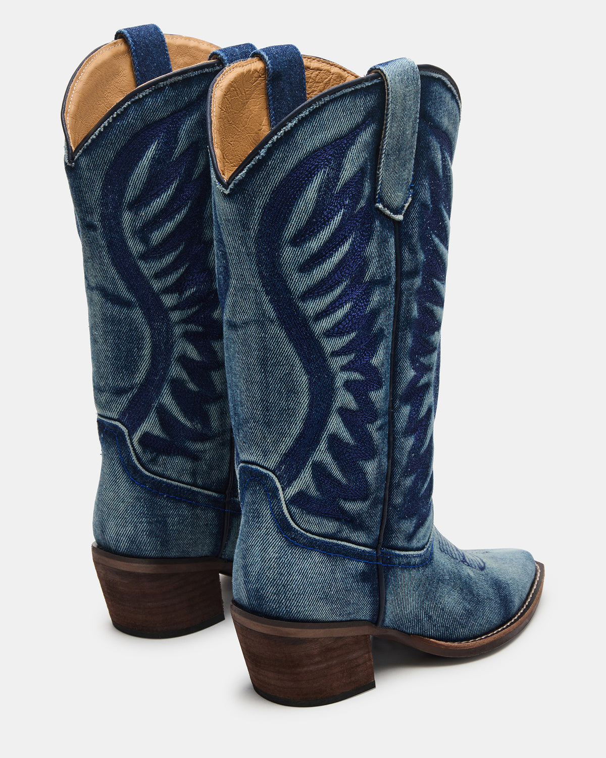 ALBANY Denim Fabric Wide Calf Pointed-Toe Women's Western Boot | Steve Madden near me