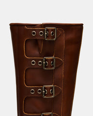 ROCKY Cognac Distressed Wide Calf Knee-High Moto Women's Boot | Steve Madden discount