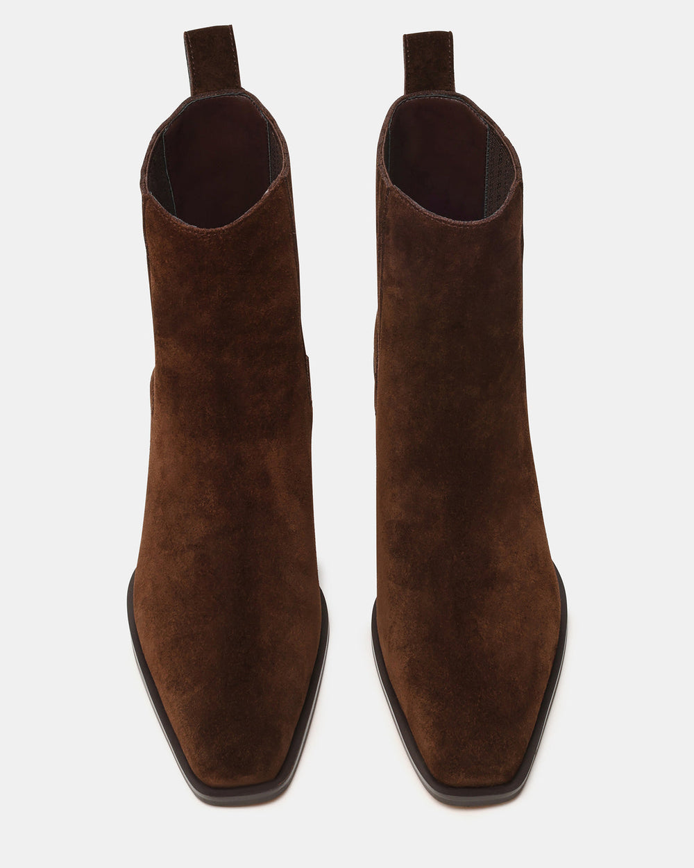 DARSEN Brown Suede Square-Toe Block Heel Women's Ankle Boot | Steve Madden US