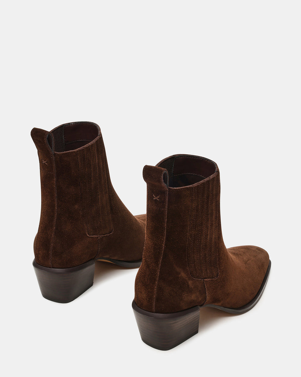 DARSEN Brown Suede Square-Toe Block Heel Women's Ankle Boot | Steve Madden US