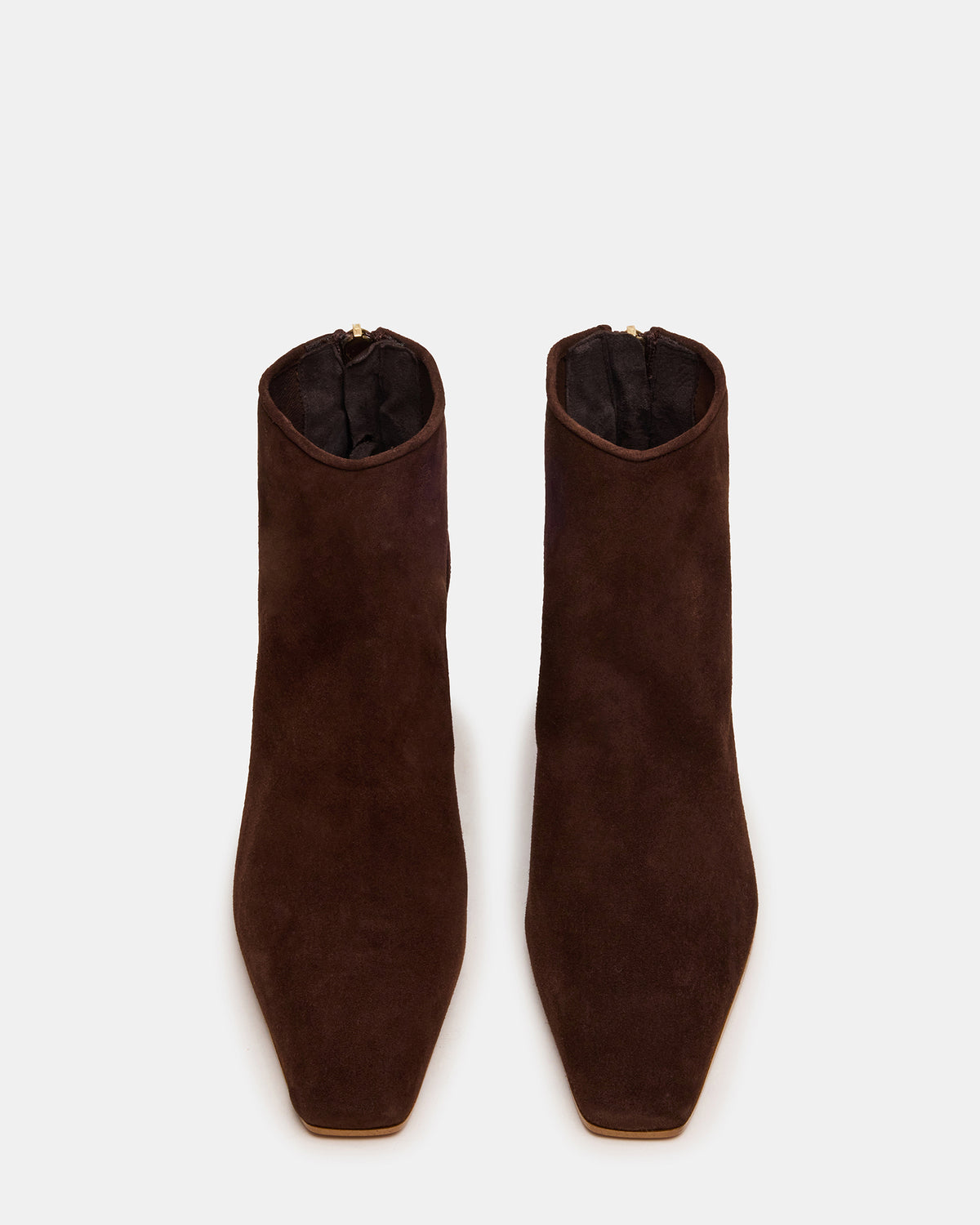 JUNO Brown Suede Square-Toe Women's Ankle Boot | Steve Madden on Sale