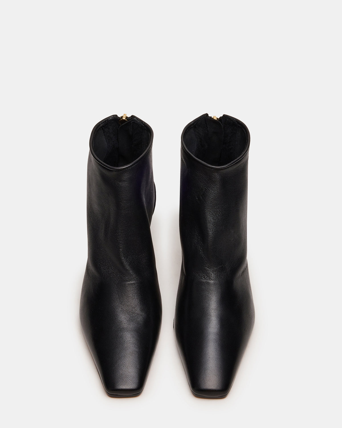 JUNO Black Leather Square-Toe Women's Ankle Boot | Steve Madden discount
