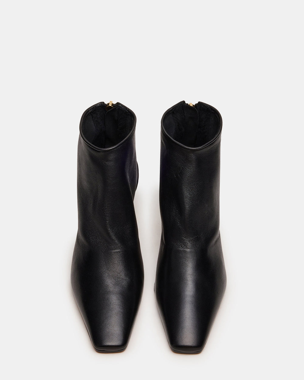 JUNO Black Leather Square-Toe Women's Ankle Boot | Steve Madden discount