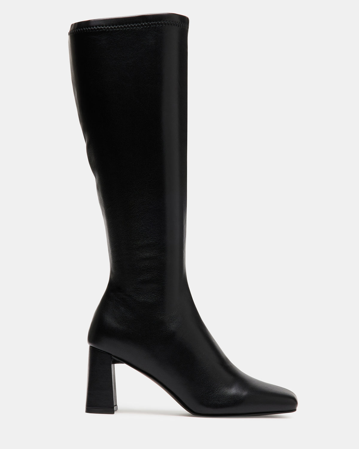 HOLLY Black Women's Knee-High Square-Toe Boot | Steve Madden Sale