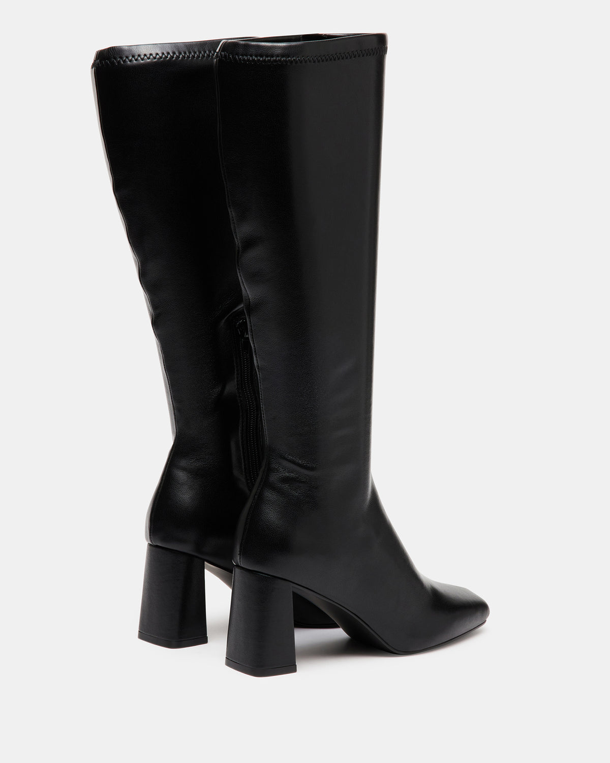 HOLLY Black Women's Knee-High Square-Toe Boot | Steve Madden Sale