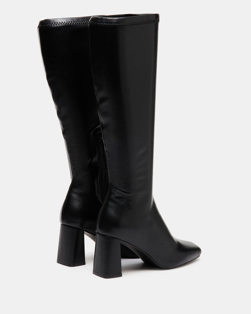 HOLLY Black Women's Knee-High Square-Toe Boot | Steve Madden Sale
