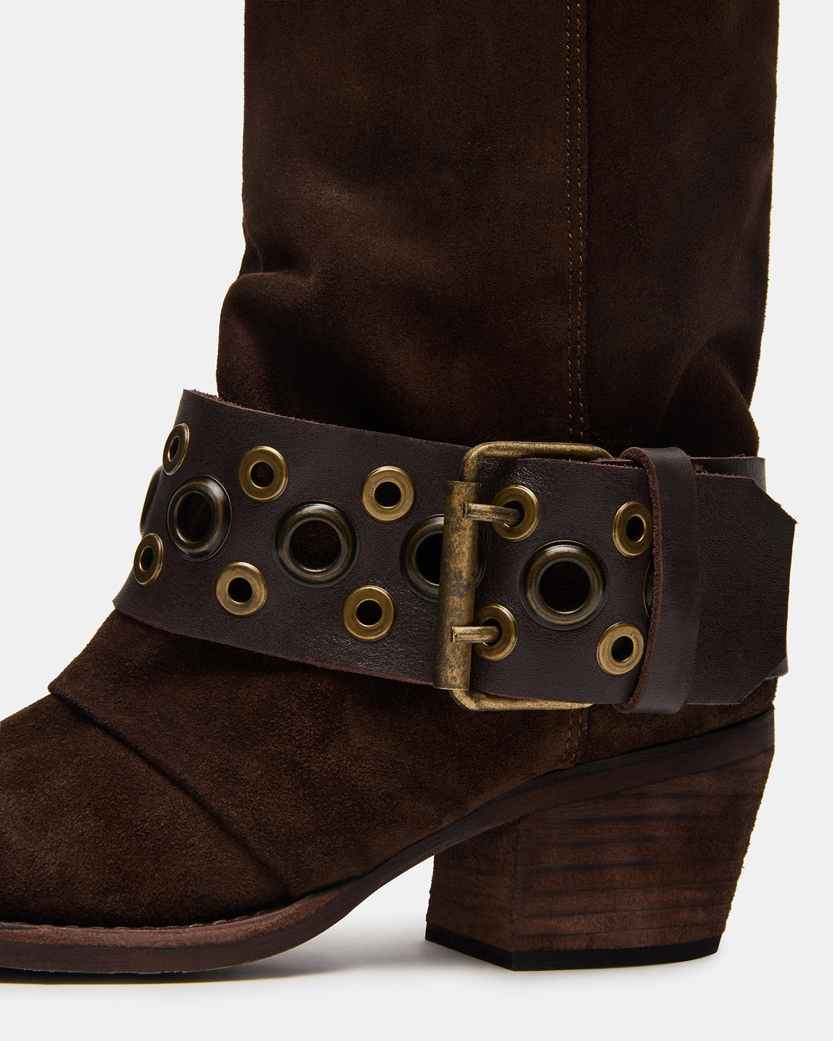 ASHWOOD Brown Suede Pointed-Toe Western Women's Boot | Steve Madden for Sale