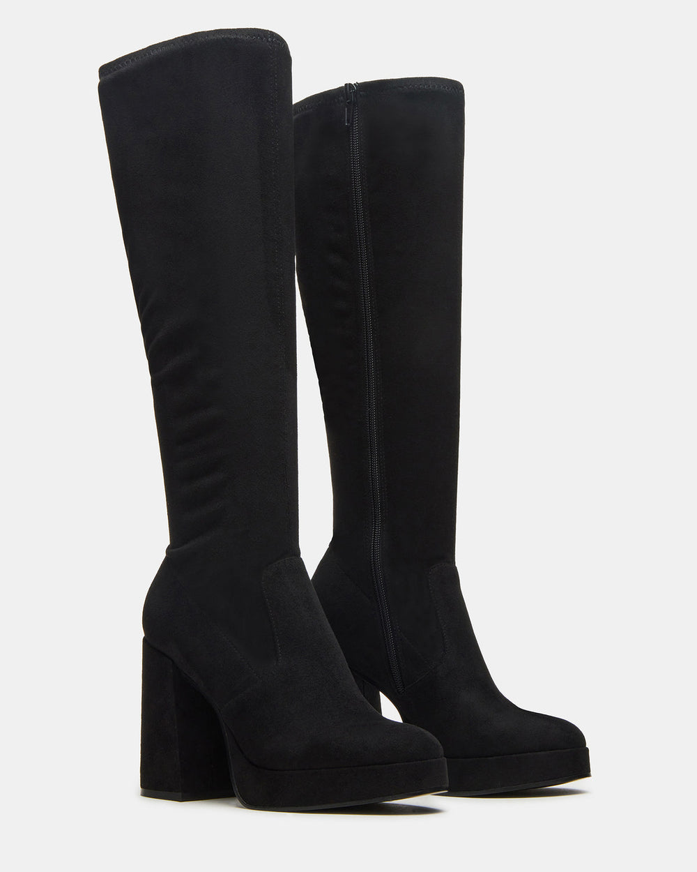 TWAIN Black Knee-High Block Heel Women's Boot | Steve Madden near me
