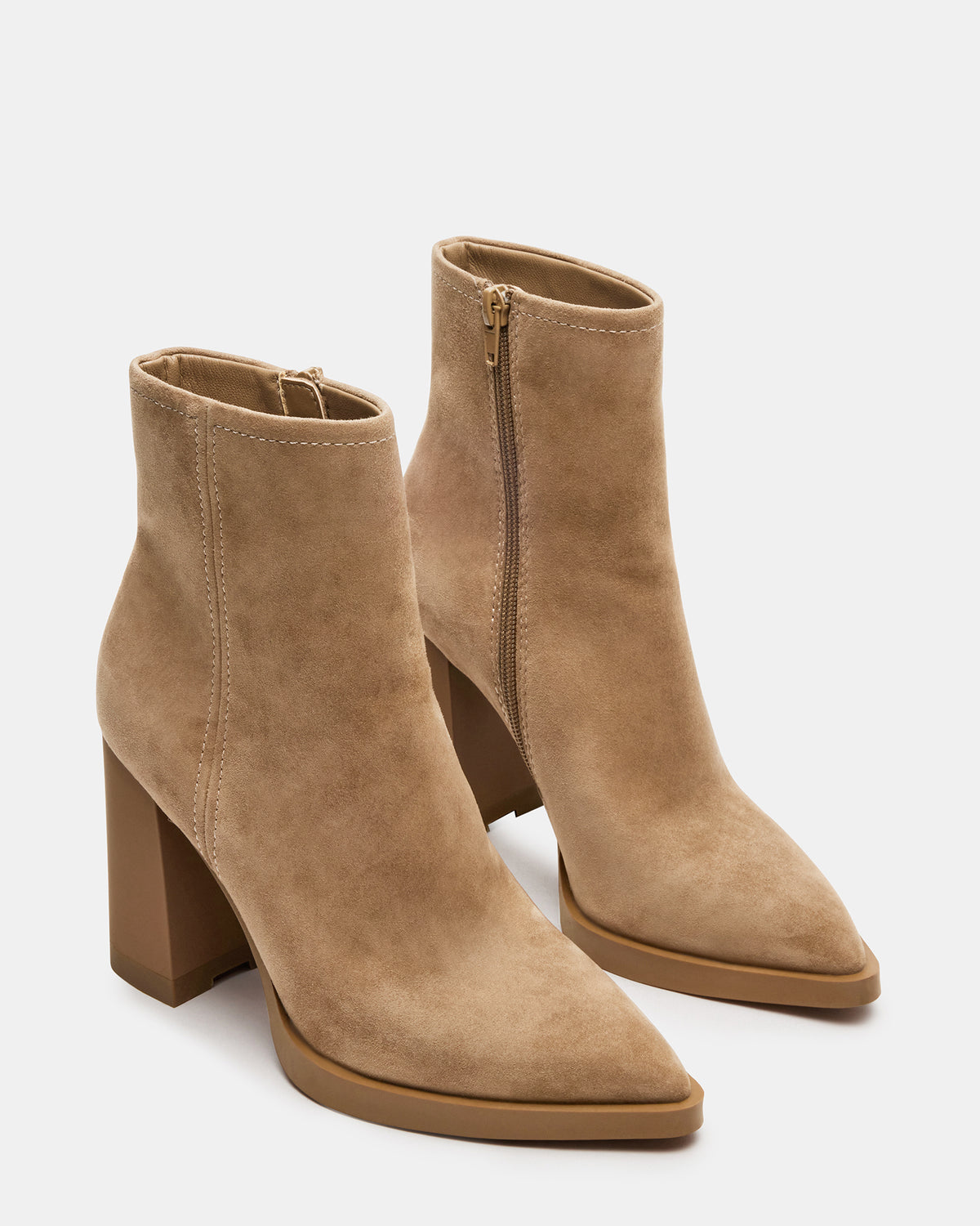 HARDEN Sand Suede Women's Pointed-Toe Ankle Boot | Steve Madden near me