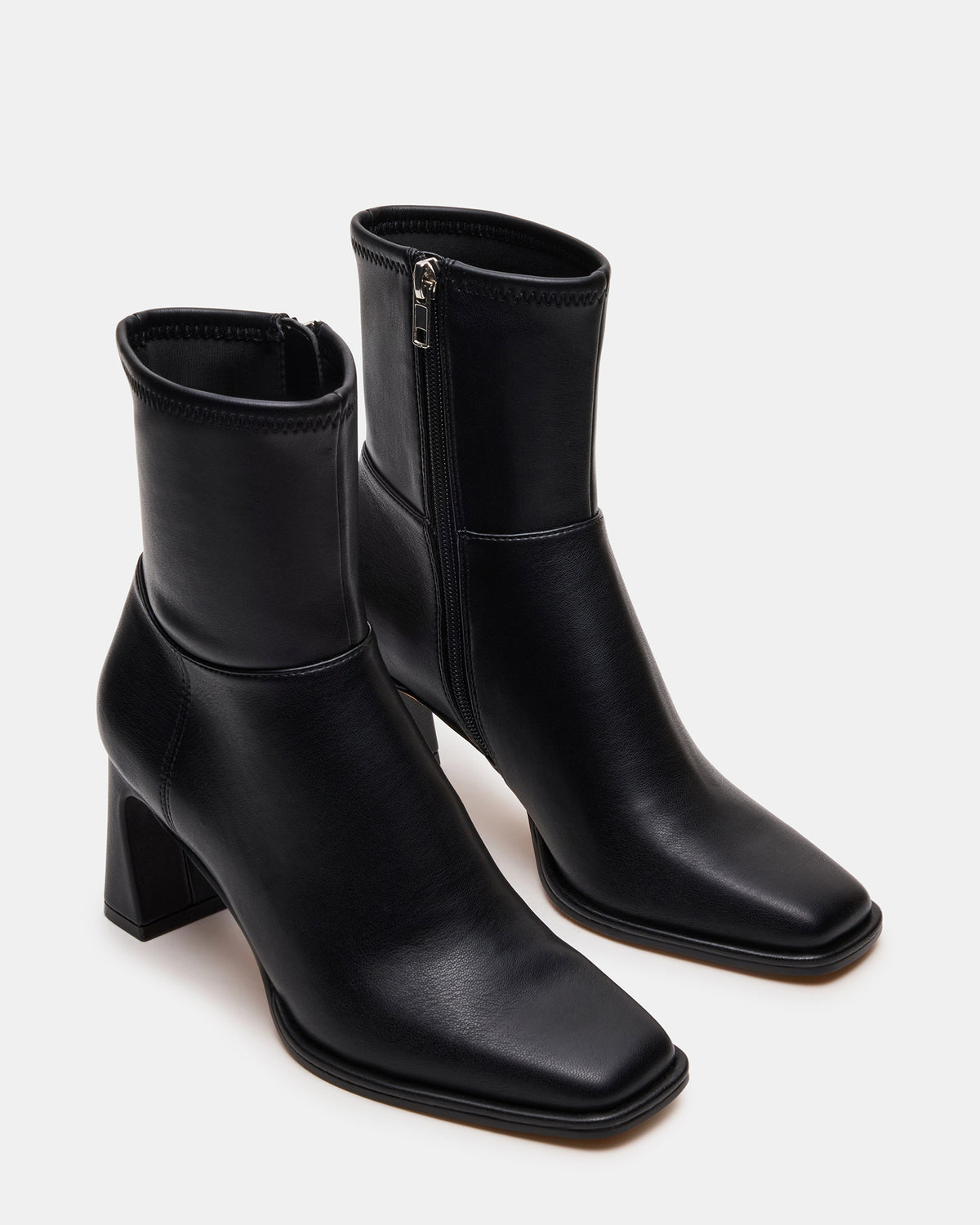 HARP Black Square-Toe Block Heel Women's Ankle Boot | Steve Madden online