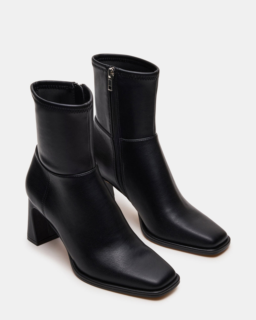 HARP Black Square-Toe Block Heel Women's Ankle Boot | Steve Madden online