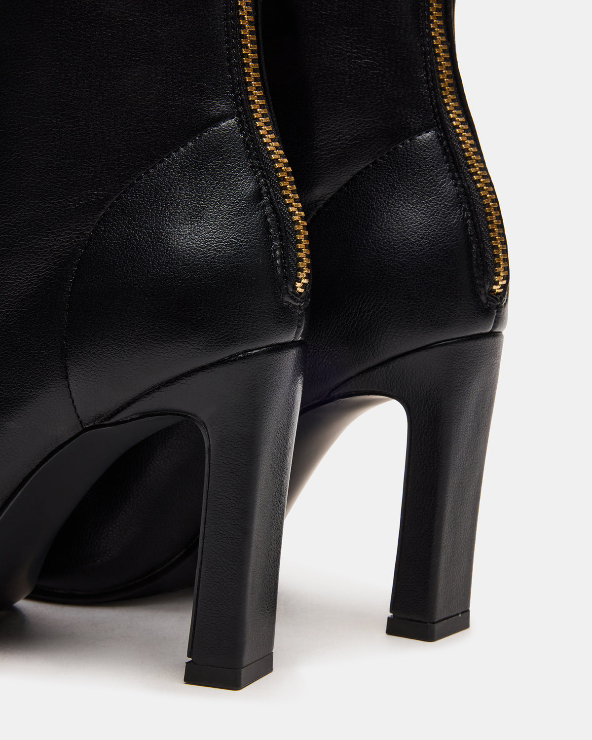KHELAN Black Square-Toe Heeled Women's Ankle Boot | Steve Madden US