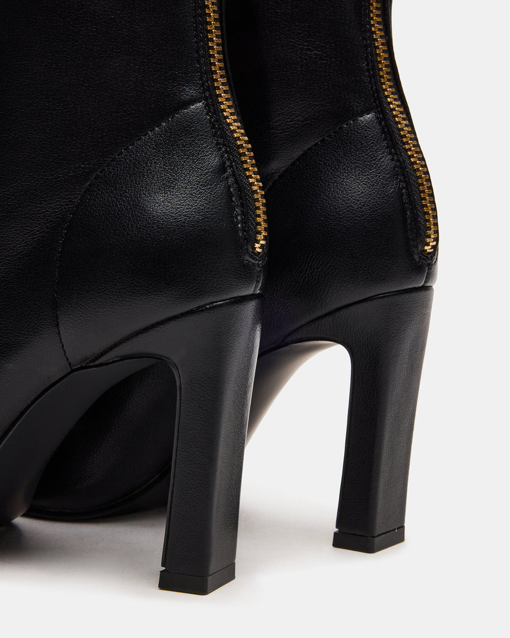 KHELAN Black Square-Toe Heeled Women's Ankle Boot | Steve Madden US