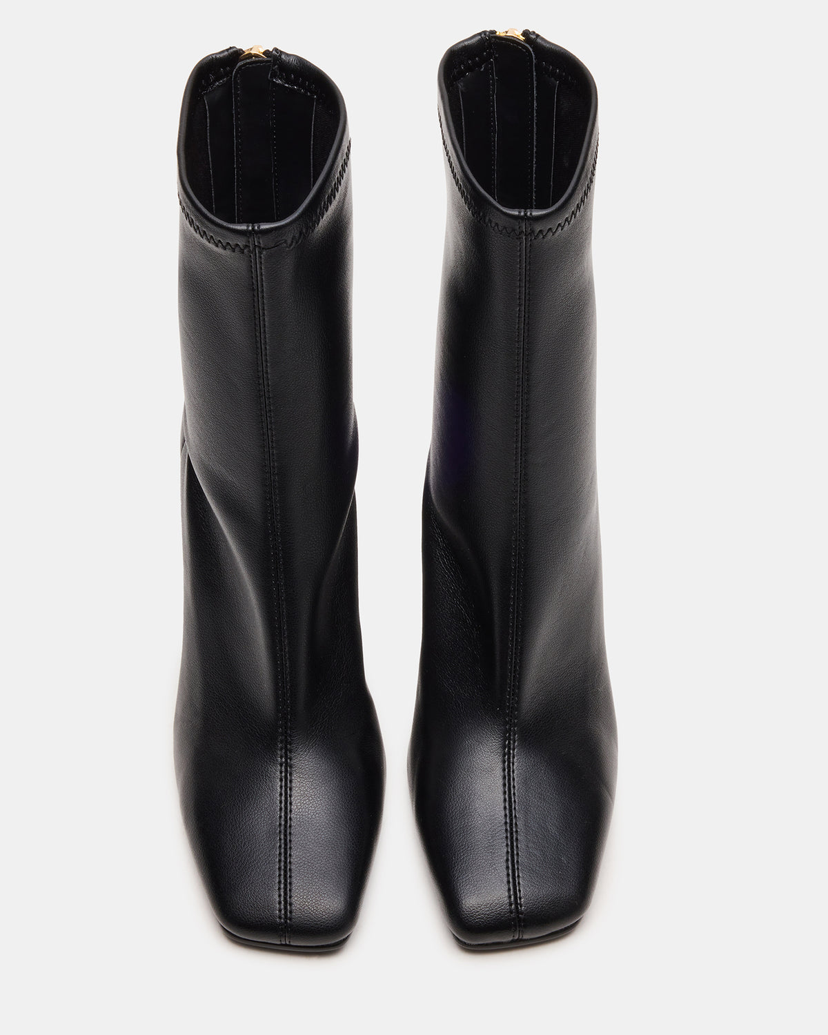KHELAN Black Square-Toe Heeled Women's Ankle Boot | Steve Madden US