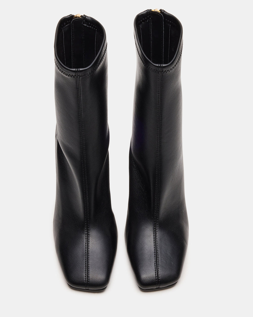 KHELAN Black Square-Toe Heeled Women's Ankle Boot | Steve Madden US