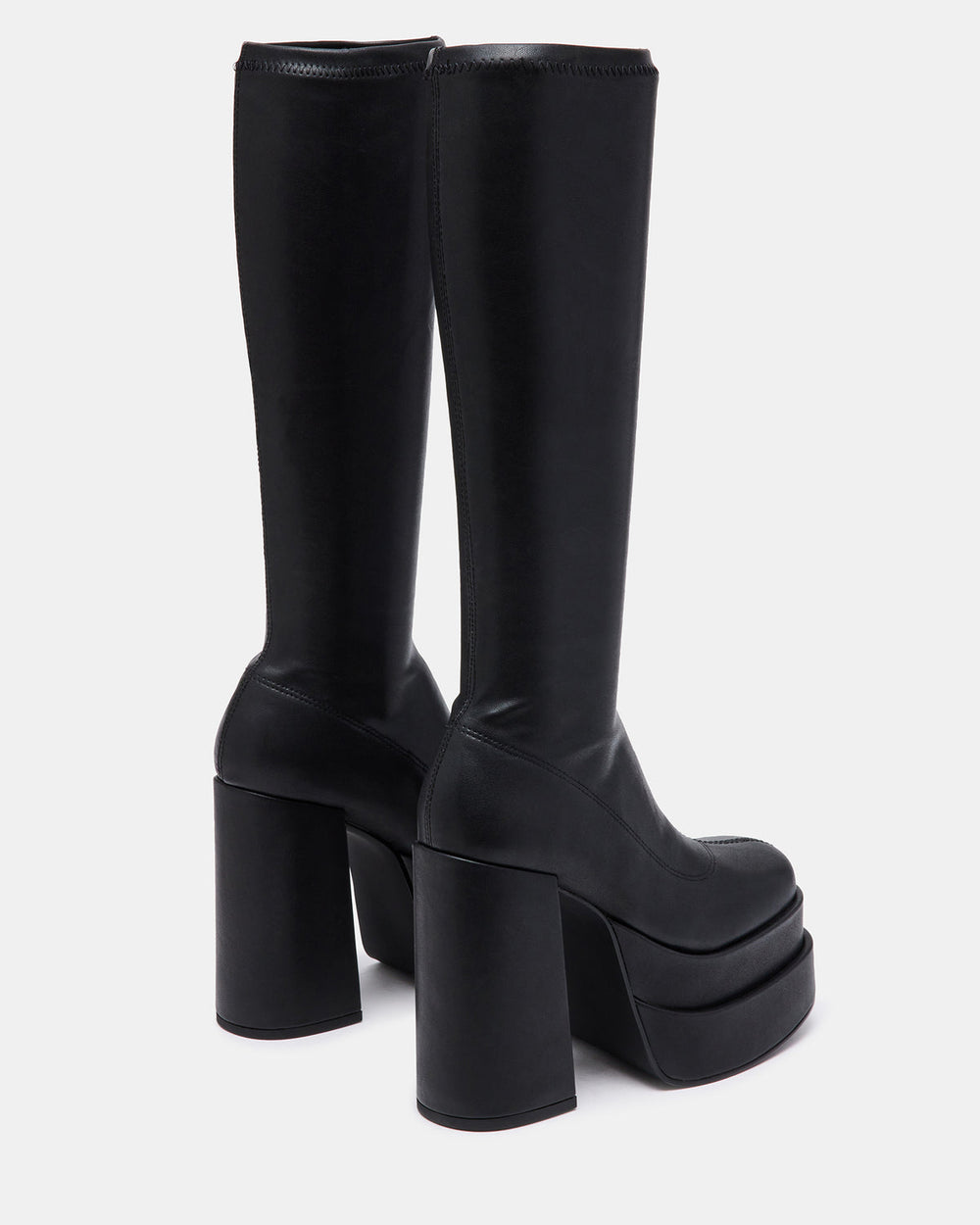 CYPRESS Black Women's Platform Vegan Leather Boots | Steve Madden outlet