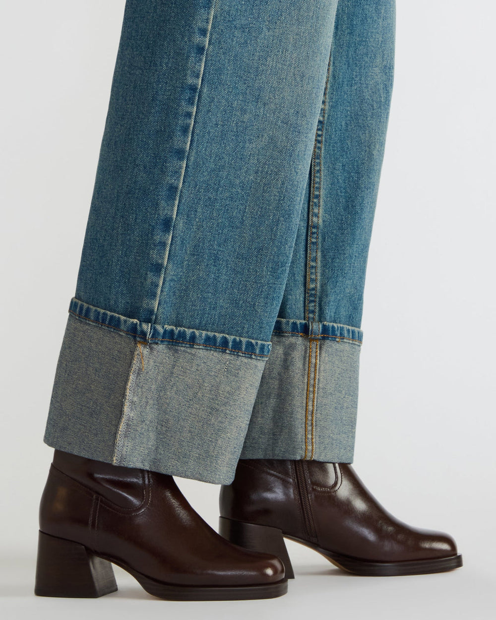 LATCHES Brown Leather Square-Toe Block Heel Women's Ankle Boot | Steve Madden near me