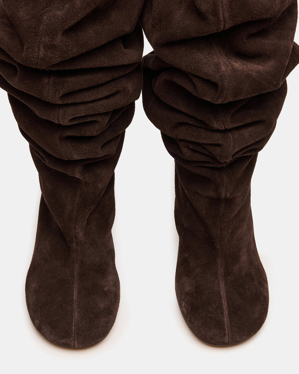 ALLISON Brown Suede Over-The-Knee Heeled Women's Boot | Steve Madden US