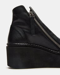 DRIFT Black Leather Platform Moto Women's Ankle Boot | Steve Madden for Sale