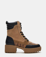 HIKER Tan Multi Platform Lug Lace-Up Women's Anke Boot | Steve Madden discount