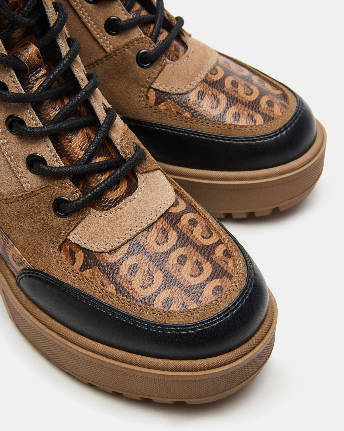 HIKER Tan Multi Platform Lug Lace-Up Women's Anke Boot | Steve Madden discount