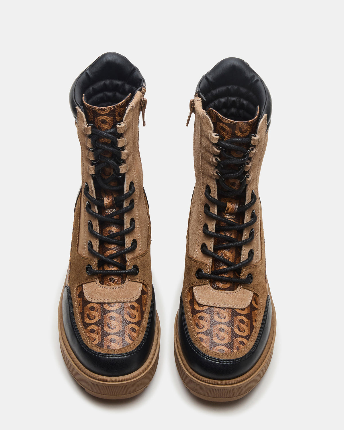 HIKER Tan Multi Platform Lug Lace-Up Women's Anke Boot | Steve Madden discount