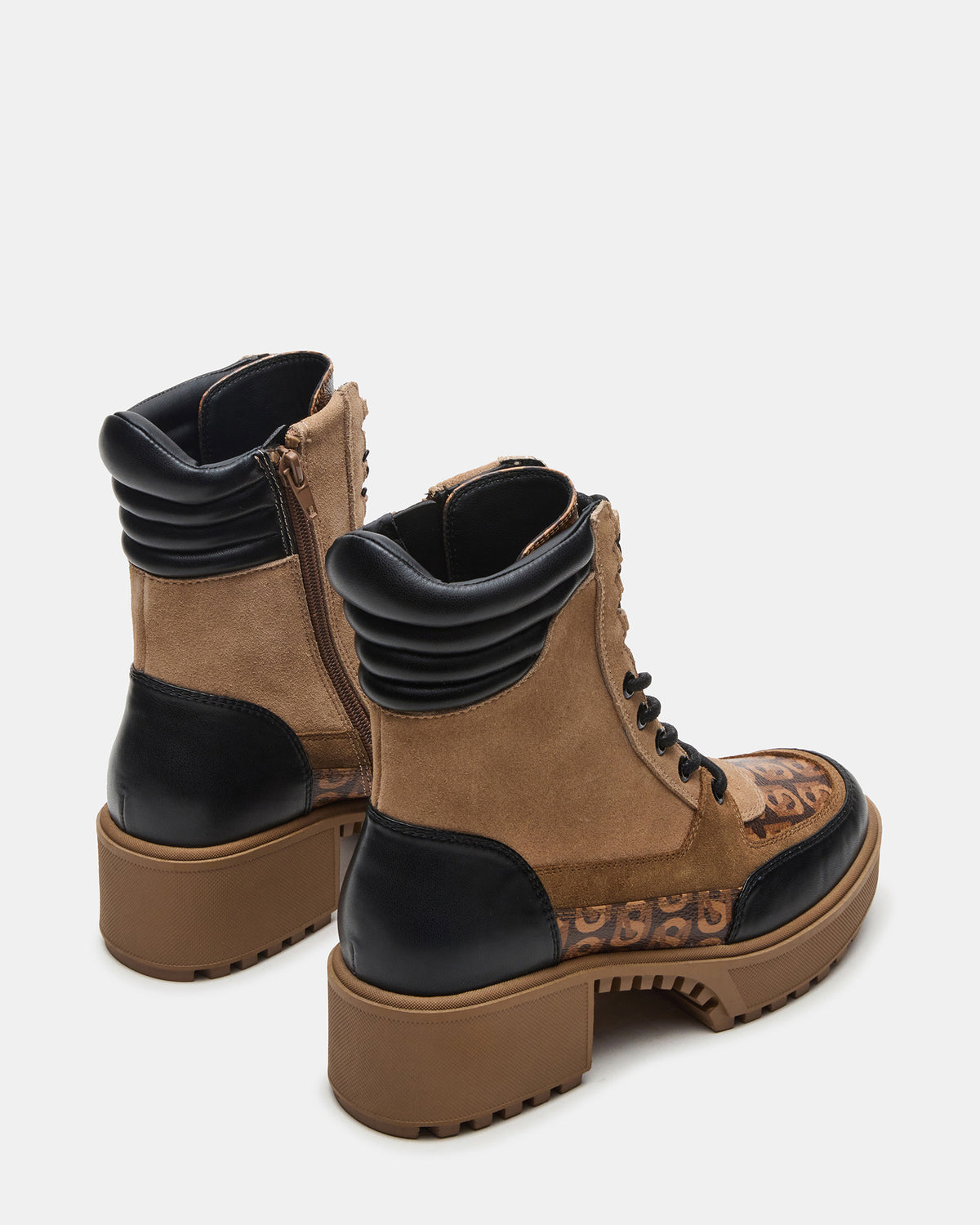 HIKER Tan Multi Platform Lug Lace-Up Women's Anke Boot | Steve Madden discount