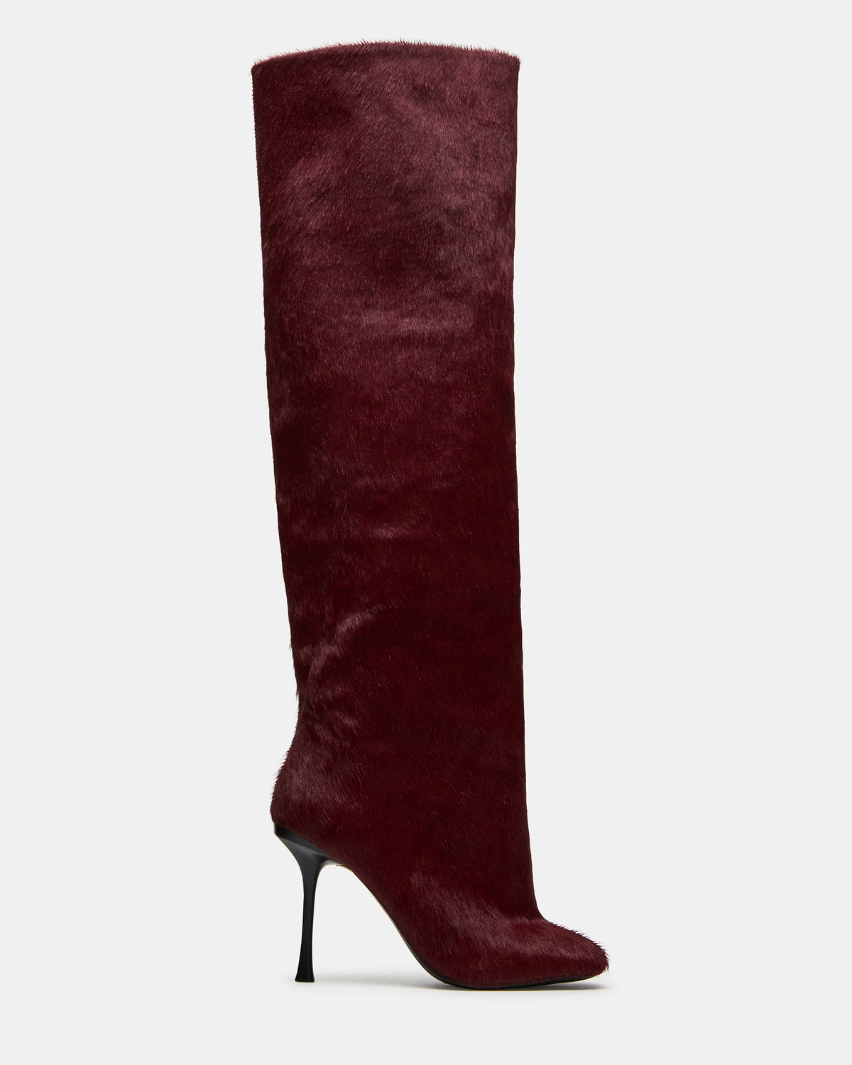 ALLURING Red Over-The-Knee Square-Toe Heeled Women's Boot | Steve Madden US