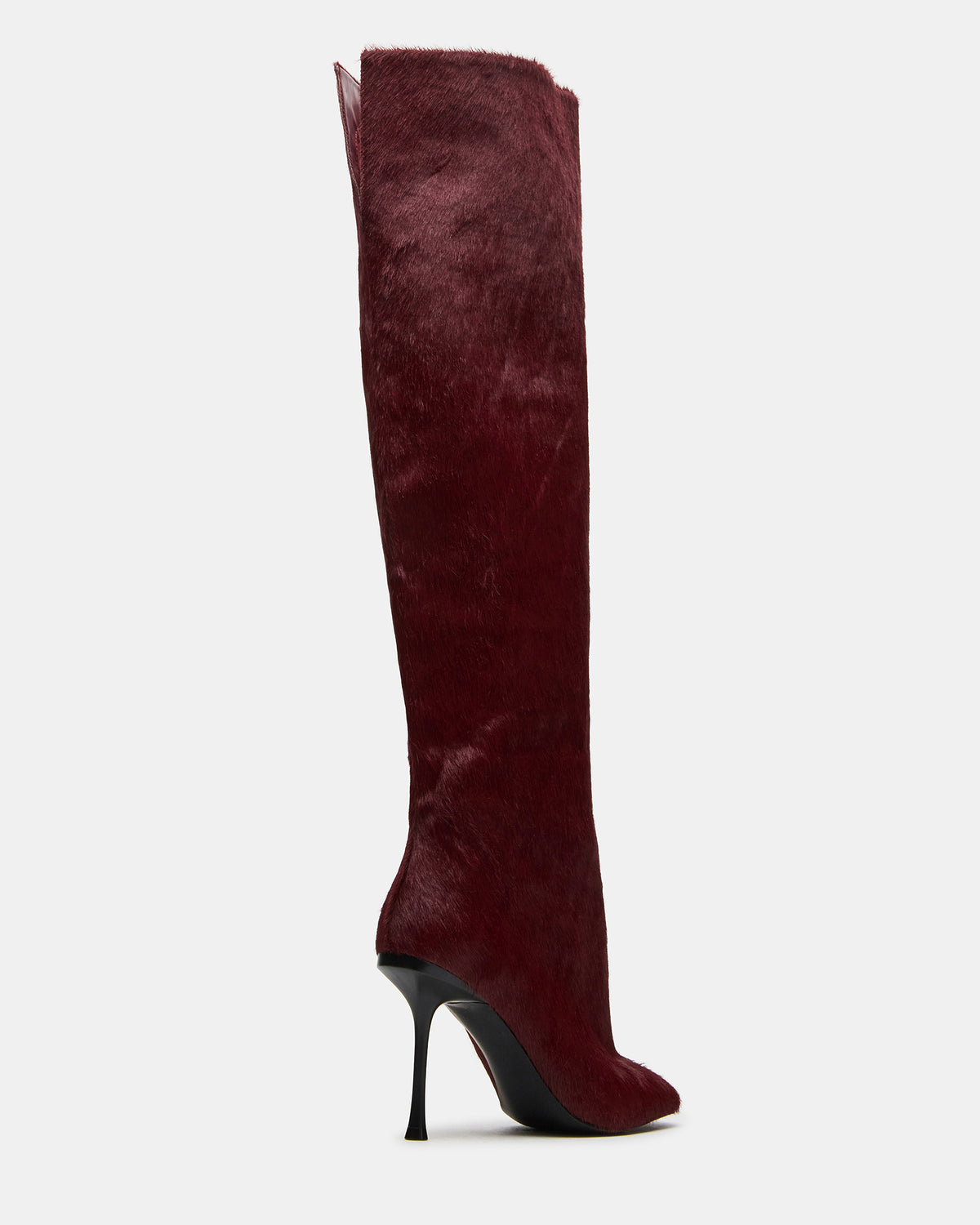 ALLURING Red Over-The-Knee Square-Toe Heeled Women's Boot | Steve Madden US