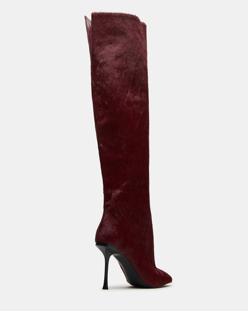 ALLURING Red Over-The-Knee Square-Toe Heeled Women's Boot | Steve Madden US