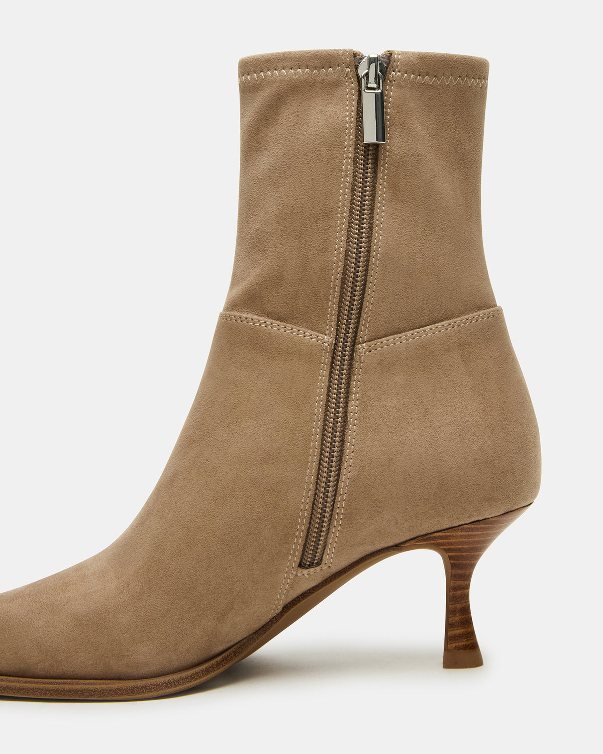 STASIA Taupe Pointed-Toe Kitten Heel Women's Ankle Boot | Steve Madden on Sale