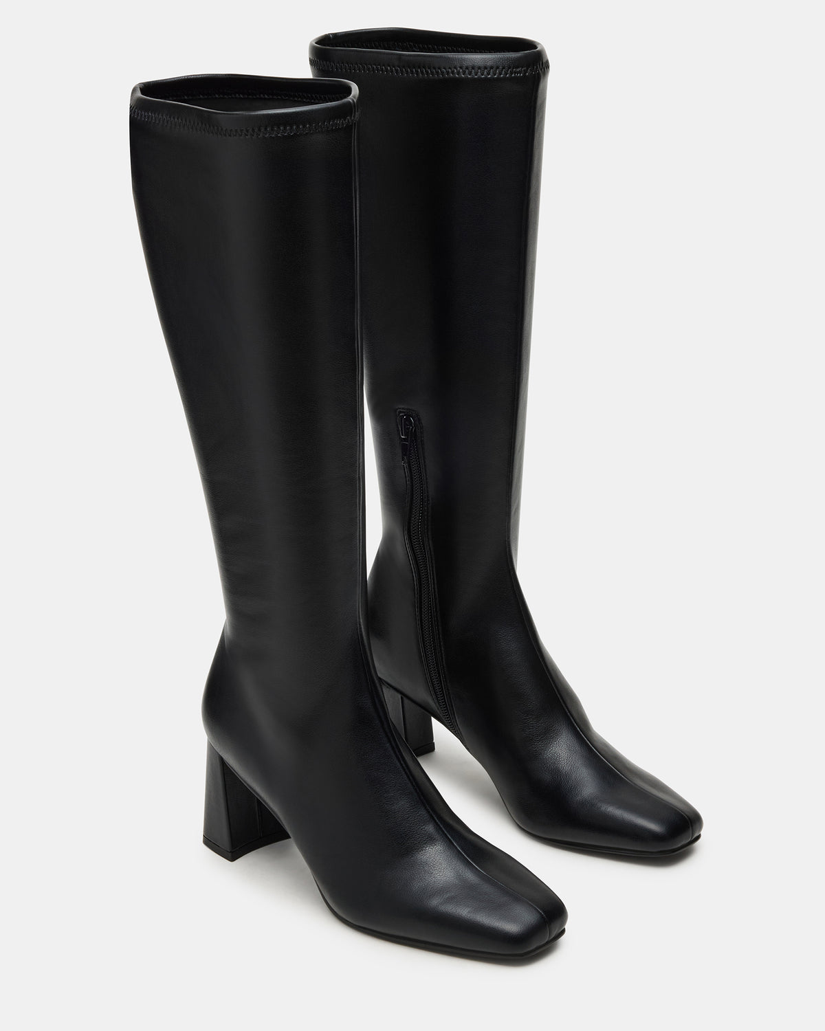 HOLLY Black Wide Calf Women's Knee-High Square-Toe Boot | Steve Madden online