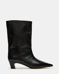LYTTON Black Patent Pointed-Toe Kitten Heel Women's Ankle Boot | Steve Madden online