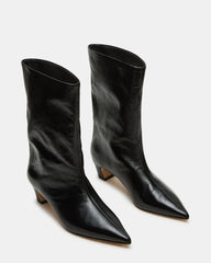 LYTTON Black Patent Pointed-Toe Kitten Heel Women's Ankle Boot | Steve Madden online