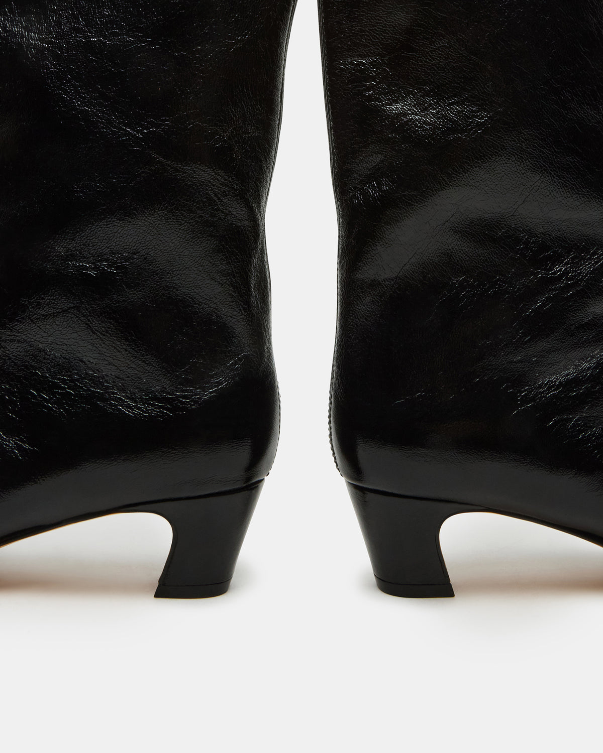 LYTTON Black Patent Pointed-Toe Kitten Heel Women's Ankle Boot | Steve Madden online