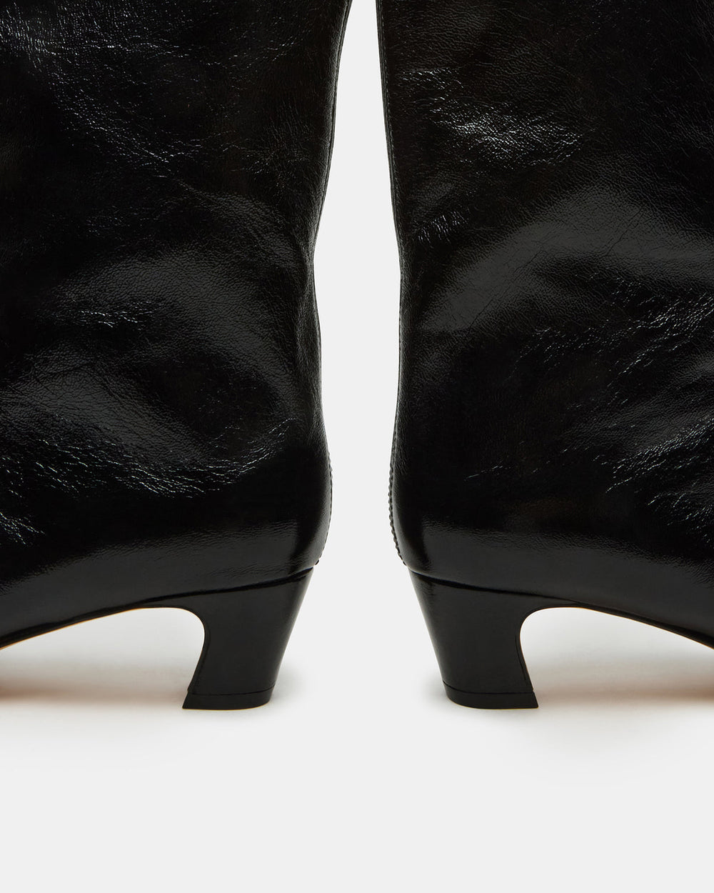 LYTTON Black Patent Pointed-Toe Kitten Heel Women's Ankle Boot | Steve Madden online