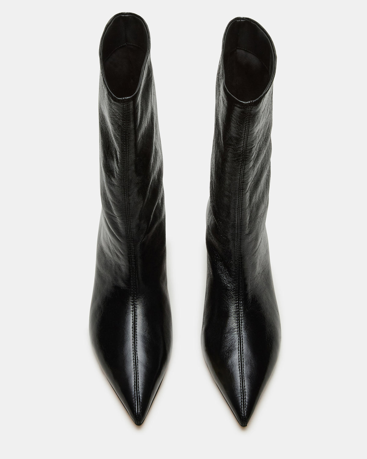 LYTTON Black Patent Pointed-Toe Kitten Heel Women's Ankle Boot | Steve Madden online