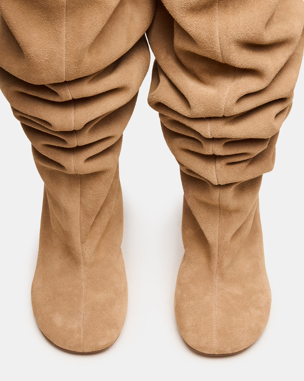 ALLISON Taupe Suede Over-The-Knee Heeled Women's Boot | Steve Madden outlet