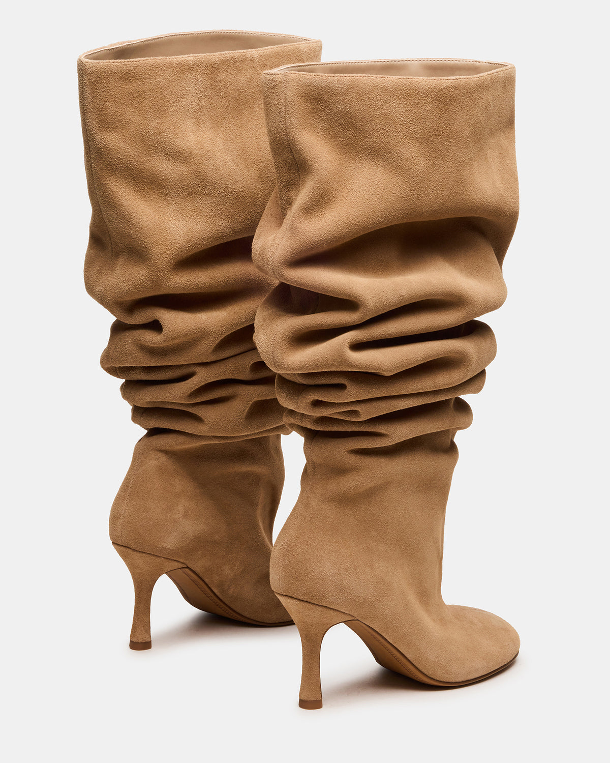 ALLISON Taupe Suede Over-The-Knee Heeled Women's Boot | Steve Madden outlet