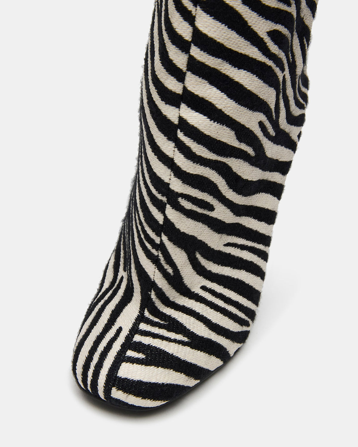 ALLURING Zebra Over-The-Knee Square-Toe Heeled Women's Boot | Steve Madden near me